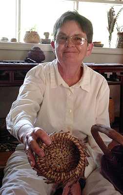 Jean's coiled pine needle basket