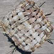 kudzu and iris basket by pamela