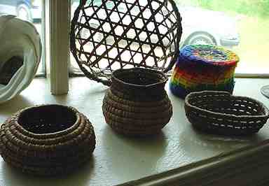 More small coiled baskets by Nancy Latham