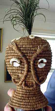 Small pine needle mask by Nancy Latham