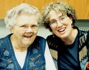 Gladys White and Pamela Zimmerman