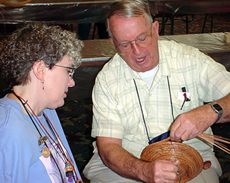 Bill Newman instructing Pamela Zimmerman