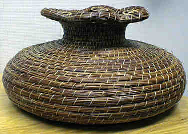 Large Walnut Slice Basket, Melanie Walter